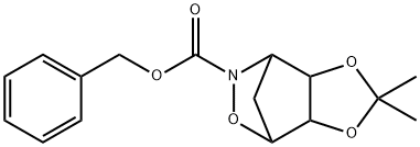Tetrahydro-2,2-dimethyl-4,7-methano-6H-1,3-dioxolo[4,5-d][1,2]oxazine-6-carboxylic acid phenylmethyl ester 구조식 이미지