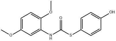 S-(4-HYDROXYPHENYL) N-(2,5-DIMETHOXYPHENYL)THIOCARBAMATE 구조식 이미지