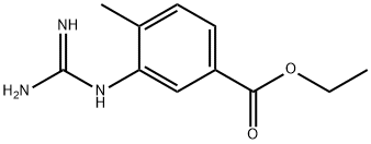 3-[(Aminoiminomethyl)amino]-4-methylbenzoic acid ethyl ester 구조식 이미지