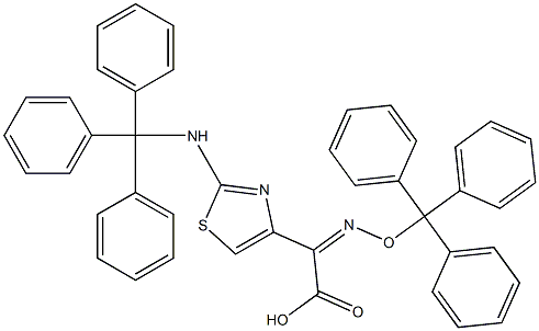 (Z)-2-(2-TRITYLAMINOTHIAZOL-4-YL)-2-TRITYLOXYIMINOACETIC ACID(WXG01763) 구조식 이미지