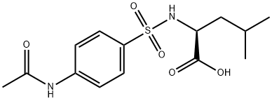 (2S)-2-[(4-acetamidophenyl)sulfonylamino]-4-methyl-pentanoic acid Structure