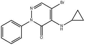 5-Bromo-4-(cyclopropylamino)-2-phenylpyridazin-3(2H)-one Structure