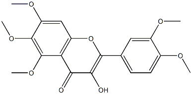 2-(3,4-dimethoxyphenyl)-3-hydroxy-5,6,7-trimethoxy-4H-chromen-4-one Structure