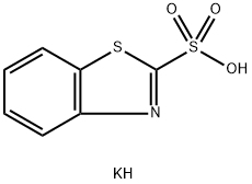 2-BENZOTHIAZOLYLSULFONIC ACID POTASSIUM SALT 구조식 이미지