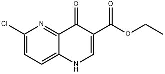 6-클로로-1,5-나프티리딘-4-옥소-3-카르복실산에틸에스테르 구조식 이미지