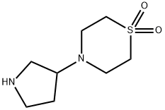 Thiomorpholine, 4-(3-pyrrolidinyl)-, 1,1-dioxide
 Structure