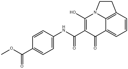 methyl 4-(4-hydroxy-6-oxo-2,6-dihydro-1H-pyrrolo[3,2,1-ij]quinoline-5-carboxamido)benzoate 구조식 이미지