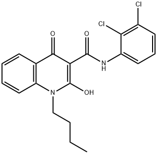 1-butyl-N-(2,3-dichlorophenyl)-2-hydroxy-4-oxo-1,4-dihydroquinoline-3-carboxamide Structure