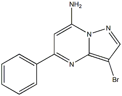 Pyrazolo[1,5-a]pyrimidin-7-amine, 3-bromo-5-phenyl- Structure