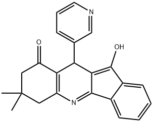 11-hydroxy-7,7-dimethyl-10-(pyridin-3-yl)-7,8-dihydro-6H-indeno[1,2-b]quinolin-9(10H)-one 구조식 이미지
