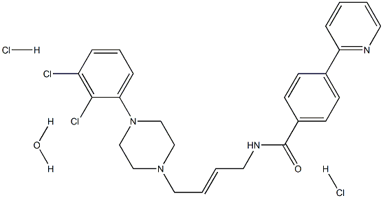 N-{4-[4-(2,3-Dichlorophenyl)-piperazin-1-yl]-trans-but-2-enyl}-4-(pyridin-2-yl)benzamide dihydrochloride hydrate Structure