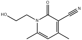1-(2-Hydroxy-ethyl)-4,6-dimethyl-2-oxo-1,2-dihydro-pyridine-3-carbonitrile 구조식 이미지
