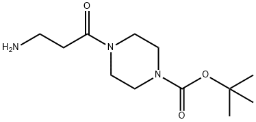 4-(3-Amino-Propionyl)-Piperazine-1-Carboxylic Acid Tert-Butyl Ester 구조식 이미지