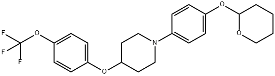 1-[4-(tetrahydropyran-2-yloxy)phenyl]-4-(4-trifluoromethoxyphenoxy)piperidine Structure