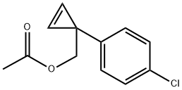 (1-(4-Chlorophenyl)cycloprop-2-en-1-yl)methyl acetate Structure
