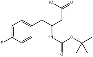 3-(Boc-amino)-4-(4-fluorophenyl)butyric Acid 구조식 이미지