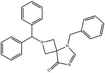 2-benzhydryl-5-benzyl-2,5,7-triazaspiro[3.4]oct-6-en-8-one 구조식 이미지