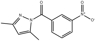 3,5-dimethyl-1-(3-nitrobenzoyl)-1H-pyrazole 구조식 이미지