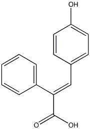 alpha-Phenyl-p-hydroxycinnamic acid Structure