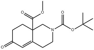 2-tert-butyl 8a-methyl 3,4,6,7,8,8a-hexahydro-6-oxoisoquinoline-2,8a(1H)-dicarboxylate 구조식 이미지