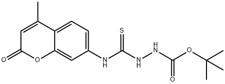 tert-butyl 2-((4-methyl-2-oxo-2H-chromen-7-yl)carbamothioyl)hydrazinecarboxylate Structure