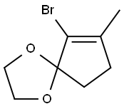 6-Bromo-7-methyl-1,4-dioxaspiro[4.4]non-6-ene 구조식 이미지
