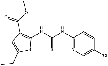 methyl 2-(3-(5-chloropyridin-2-yl)thioureido)-5-ethylthiophene-3-carboxylate Structure