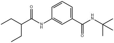 N-tert-butyl-3-[(2-ethylbutanoyl)amino]benzamide 구조식 이미지