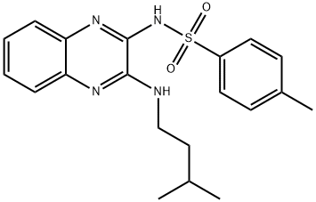 4-methyl-N-{3-[(3-methylbutyl)amino]quinoxalin-2-yl}benzenesulfonamide Structure