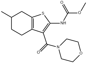 methyl (6-methyl-3-(morpholine-4-carbonyl)-4,5,6,7-tetrahydrobenzo[b]thiophen-2-yl)carbamate 구조식 이미지
