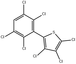 2-(2,3,5,6-TETRACHLOROPHENYL)-3,4,5-TRICHLOROTHIOPHENE 구조식 이미지