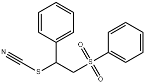 [2-(benzenesulfonyl)-1-phenyl-ethyl] thiocyanate Structure