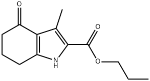 propyl 3-methyl-4-oxo-4,5,6,7-tetrahydro-1H-indole-2-carboxylate 구조식 이미지