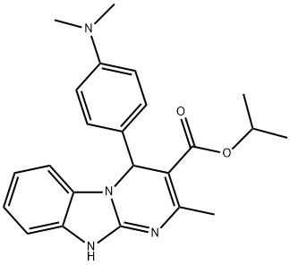 isopropyl 4-[4-(dimethylamino)phenyl]-2-methyl-1,4-dihydropyrimido[1,2-a]benzimidazole-3-carboxylate 구조식 이미지