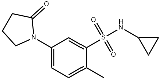 N-cyclopropyl-2-methyl-5-(2-oxopyrrolidin-1-yl)benzenesulfonamide Structure