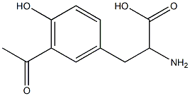 3-Acetyl-DL-tyrosine Structure
