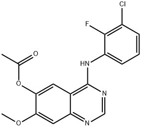 4-((3-chloro-2-fluorophenyl)amino)-7-methoxyquinazolin-6-yl acetate Structure