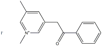 1,3-Dimethyl-5-(2-oxo-2-phenylethyl)pyridin-1-ium iodide Structure