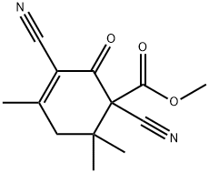 Methyl 1,3-dicyano-4,6,6-trimethyl-2-oxocyclohex-3-enecarboxylate 구조식 이미지