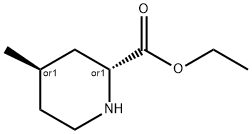trans-2-Ethoxycarbonyl-4-methylpiperidine 구조식 이미지