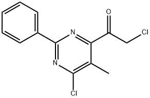 2-Chloro-1-(6-chloro-5-methyl-2-phenylpyrimidin-4-yl)ethanone 구조식 이미지