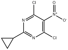 4,6-Dichloro-2-Cyclopropyl-5-Nitropyrimidine 구조식 이미지