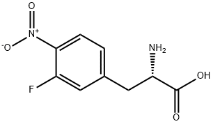 (S)-2-아미노-3-(3-플루오로-4-니트로페닐)프로판산 구조식 이미지