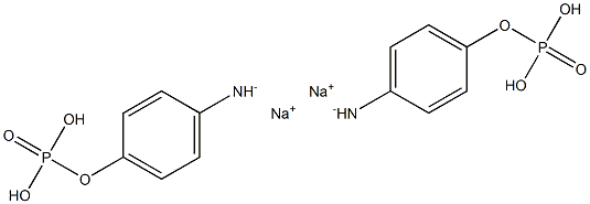 Phenol, 4-amino-, dihydrogen phosphate (ester), disodium salt
 Structure