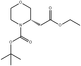 (S)-tert-Butyl 3-(2-ethoxy-2-oxoethyl)morpholine-4-carboxylate Structure
