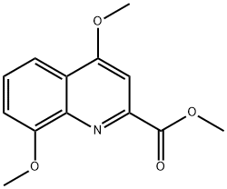 2-Quinolinecarboxylic acid, 4,8-dimethoxy-, methyl ester Structure