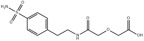 2-(2-oxo-2-((4-sulfamoylphenethyl)amino)ethoxy)acetic acid Structure