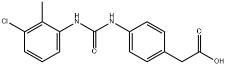 2-(4-(3-(3-chloro-2-methylphenyl)ureido)phenyl)acetic acid 구조식 이미지