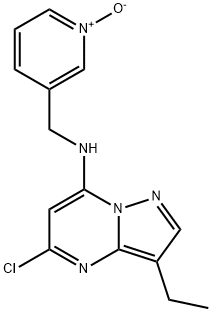 3-((5-chloro-3-ethylpyrazolo[1,5-a]pyrimidin-7-ylamino)methyl)pyridine 1-oxide Structure