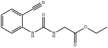 ETHYL 2-(2-CYANOPHENYLUREIDO)ACETATE Structure